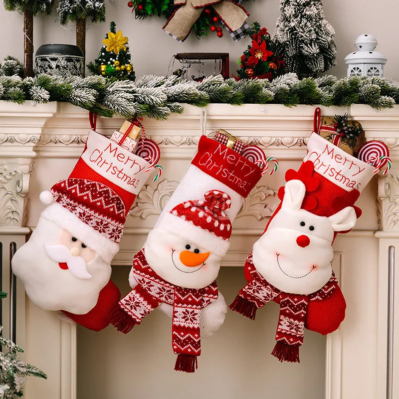3D Knit Christmas Character Stocking