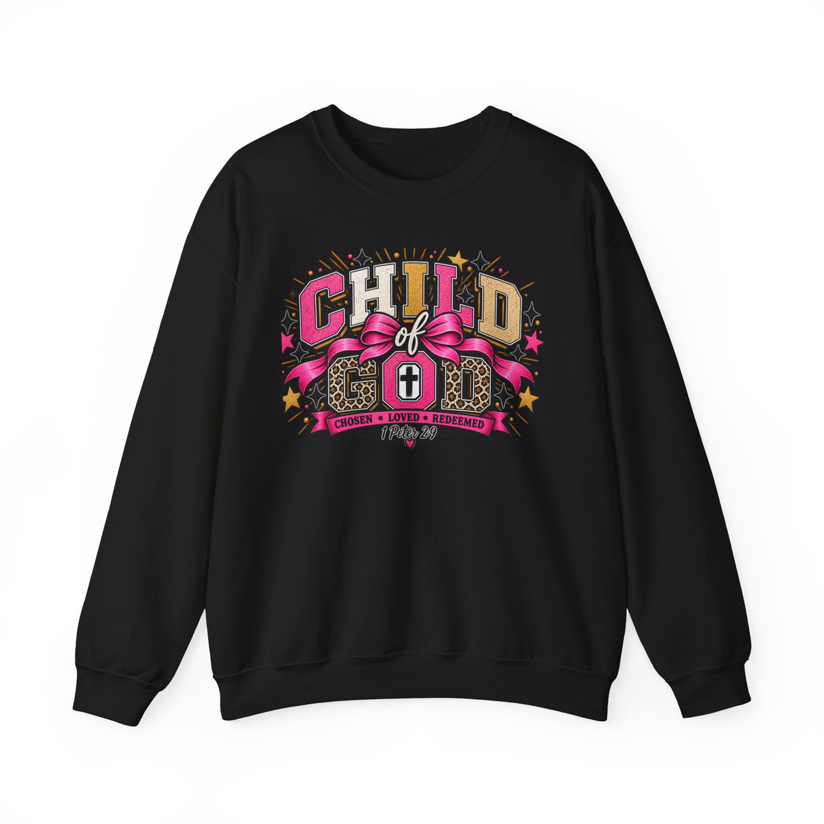 Child of God Sweatshirt | Christian Kids Faith Crewneck | Chosen Loved Redeemed
