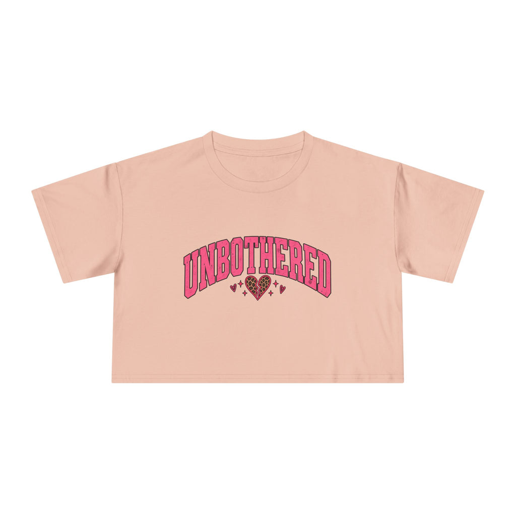 Unbothered Leopard Heart Crop Tee