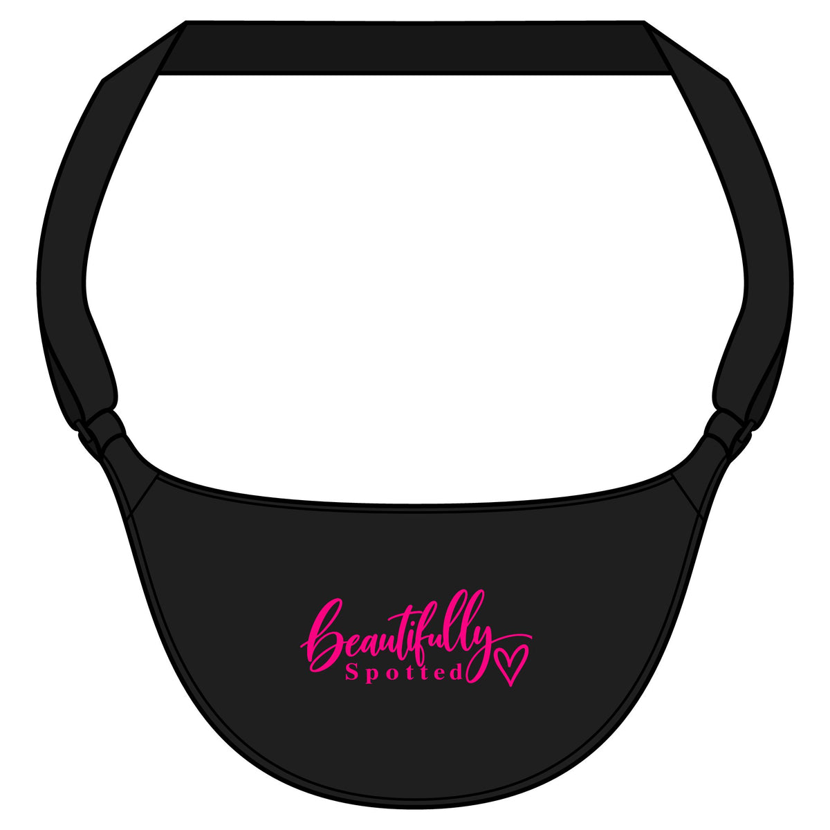 Beautifully Spotted Active Crossbody Bag – Black & Hot Pink