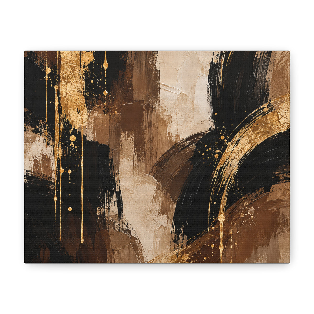 Mocha Luxe Abstract Canvas | Spotted at Home