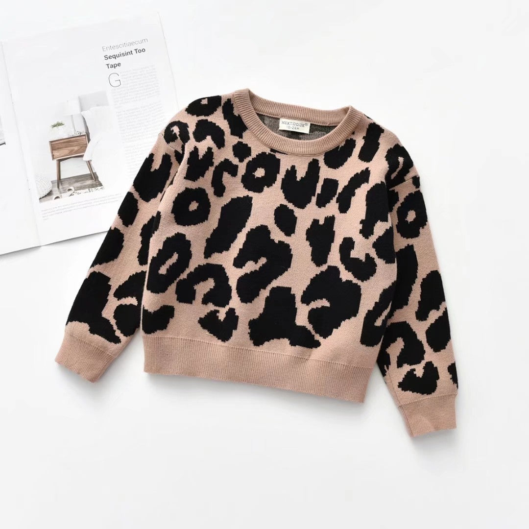 Little Loves Leopard Statement Sweater