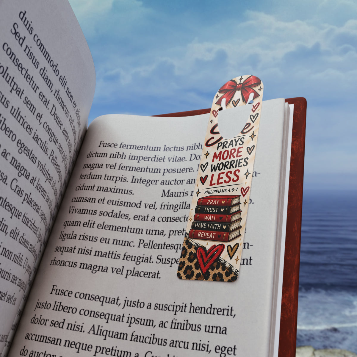 She Prays More, Worries Less Philippians 4:6-7 Bookmark