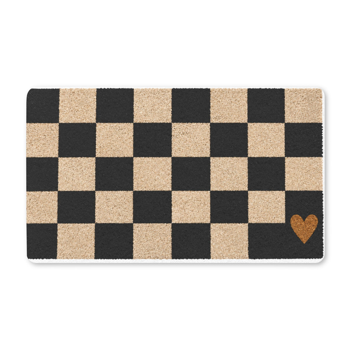 Spotted Checkerboard Heart Doormat | Spotted at Home