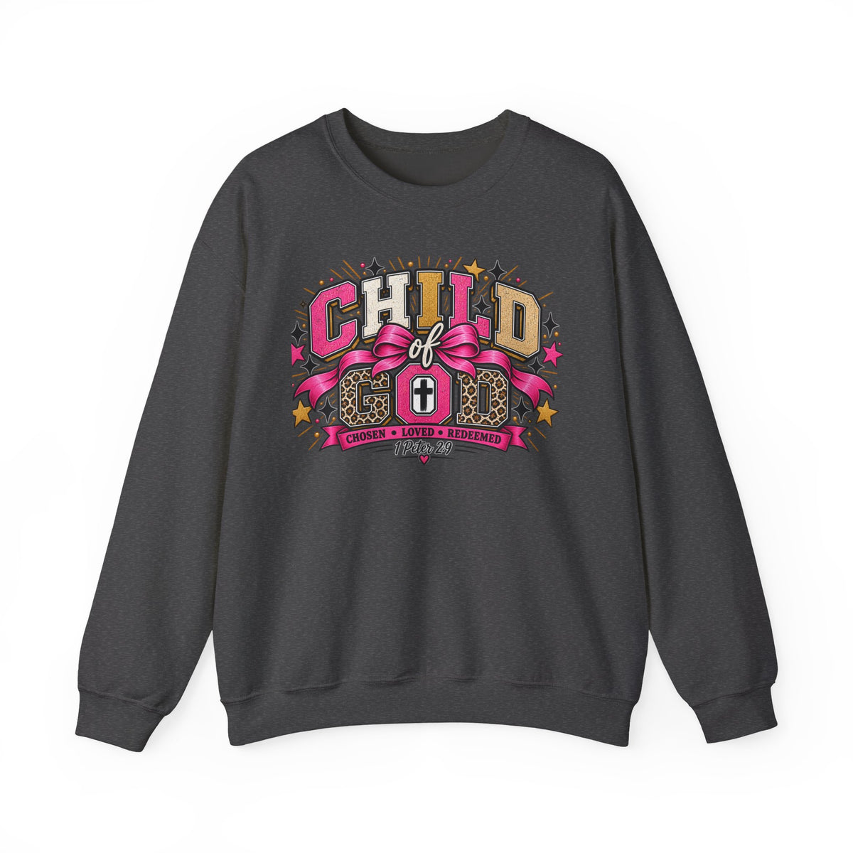 Child of God Sweatshirt | Christian Kids Faith Crewneck | Chosen Loved Redeemed
