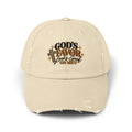 God’s Favor Looks Good on Me Distressed Cap | Faith-Inspired Leopard Hat