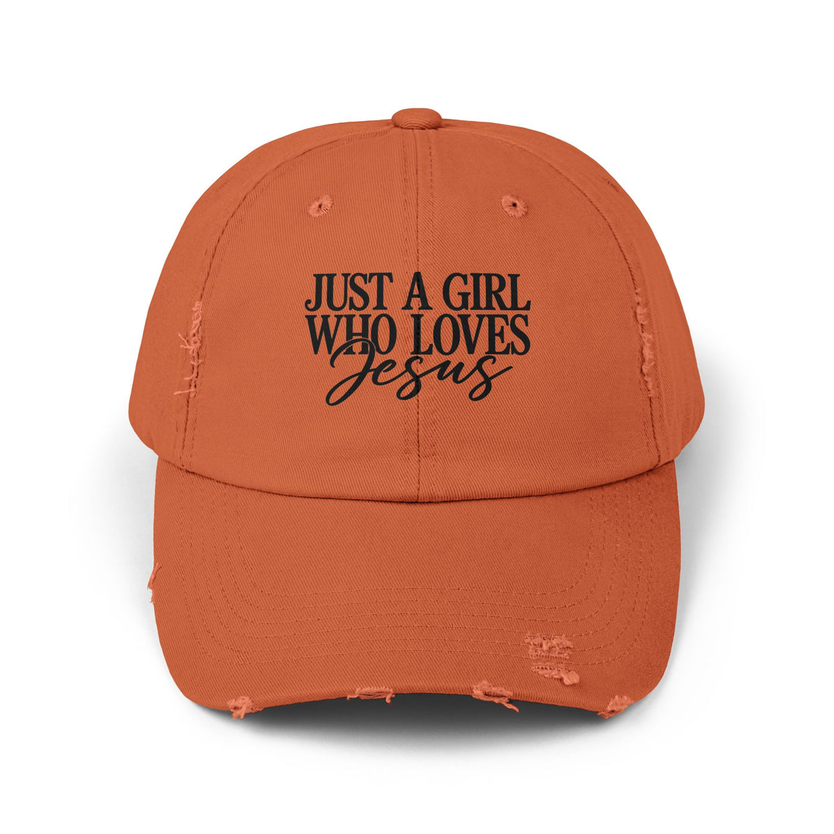 Just a Girl Who Loves Jesus Distressed Faith Cap
