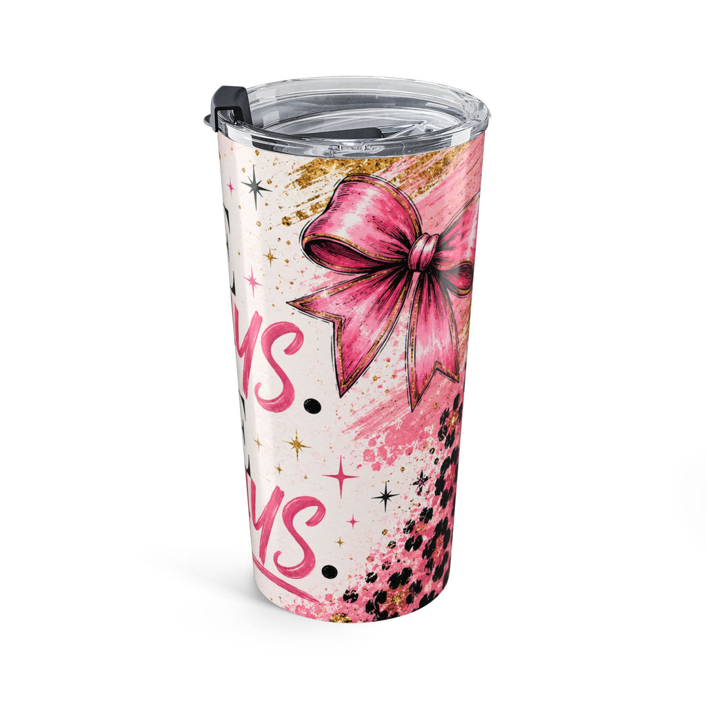 She Prays She Slays 20oz Insulated Tumbler – Pink Faith & Leopard Travel Cup