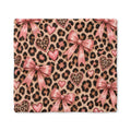 Beautifully Spotted Blessings – Blush Bow & Leopard Baby Lovey Blanket