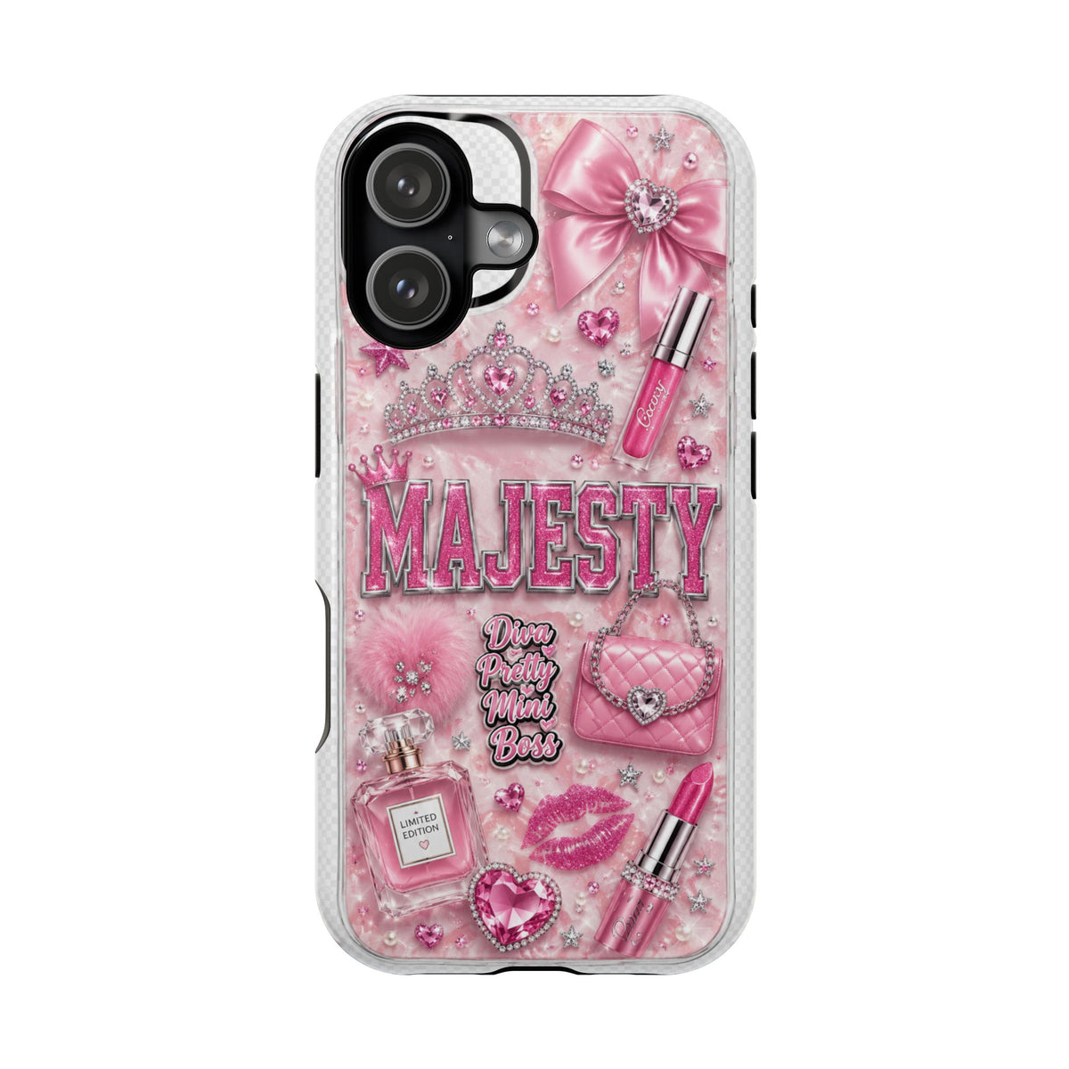 Majesty Pink Glam Phone Case — Magnetic Impact-Resistant Phone Case