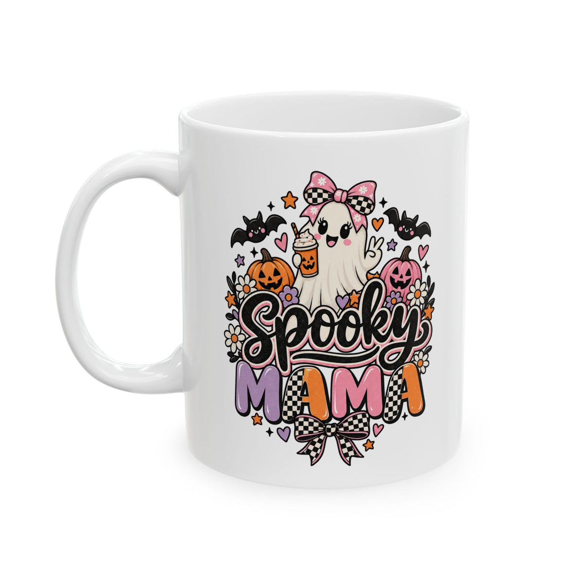 Spooky Mama Ceramic Mug — Halloween Mom Coffee Cup (11oz & 15oz)