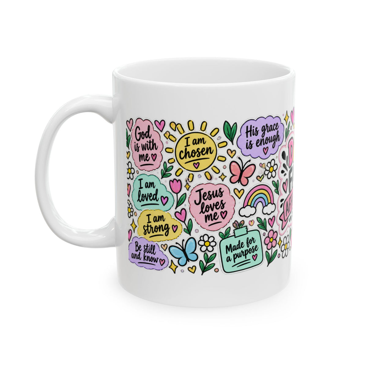 Daily Faith Affirmations Ceramic Mug — Inspirational Christian Coffee Cup (11oz, 15oz)