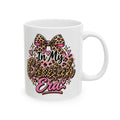 Leopard Heart "Love" Ceramic Mug — Cute Pink Animal Print Coffee Cup (11oz & 15oz)