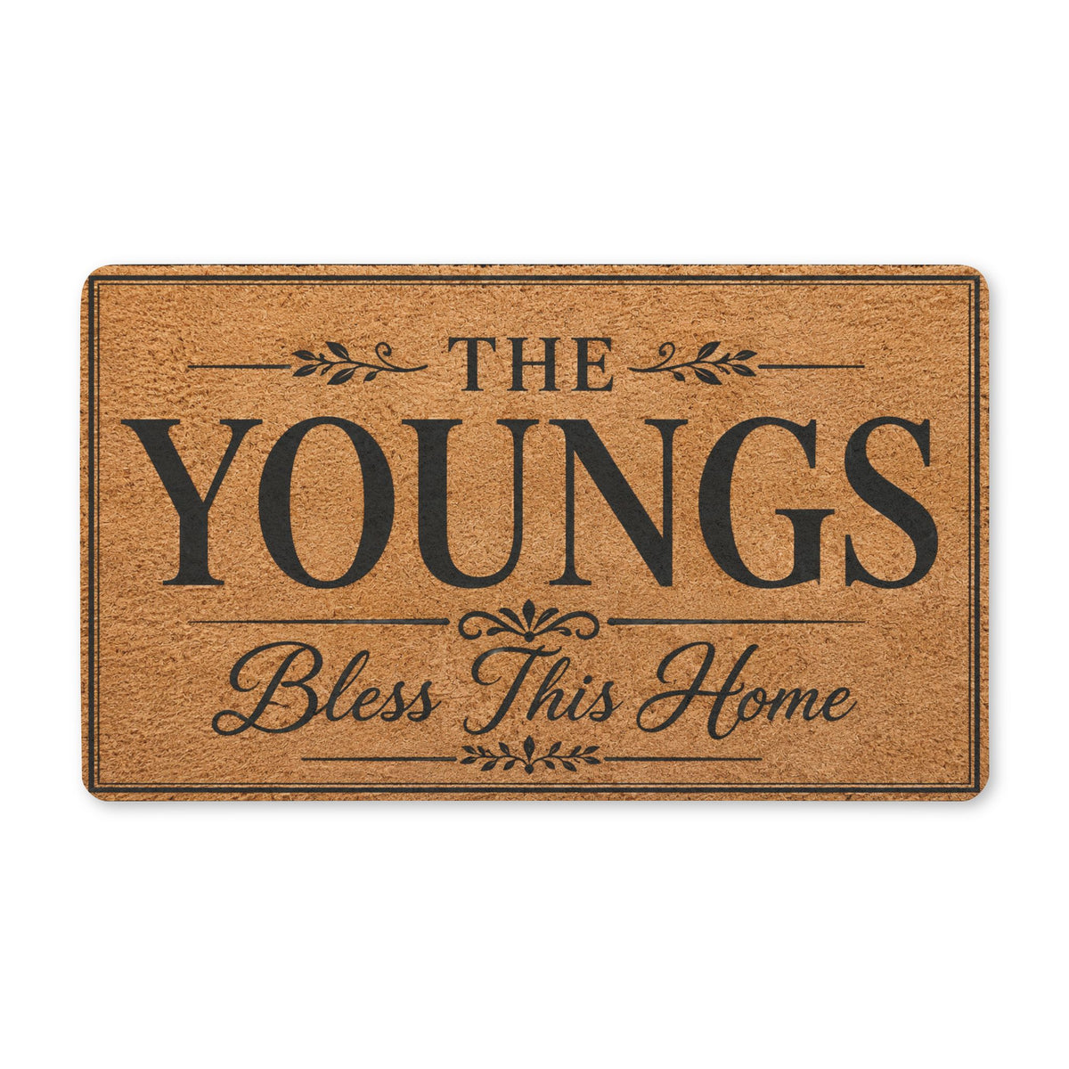 The Youngs – Bless This Home Personalized Doormat