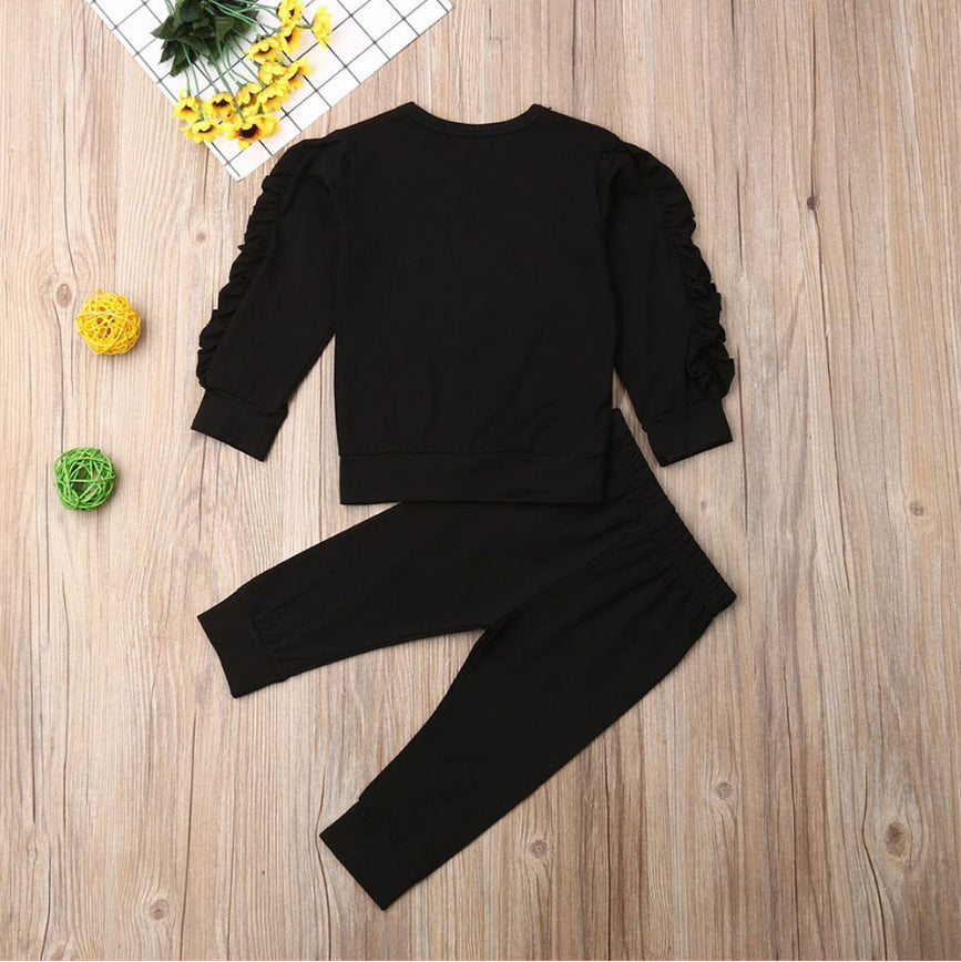 Little Loves Ruffle Lounge Set | 2-Piece Baby & Toddler Outfit