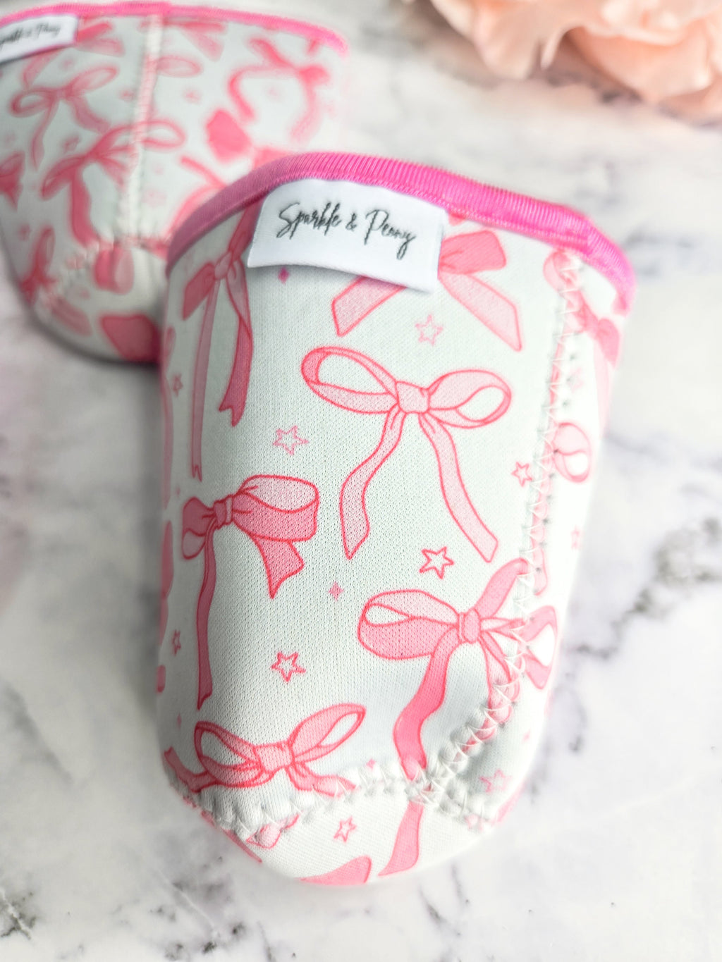 Pretty Little Bows | Pink Iced Coffee Sleeve
