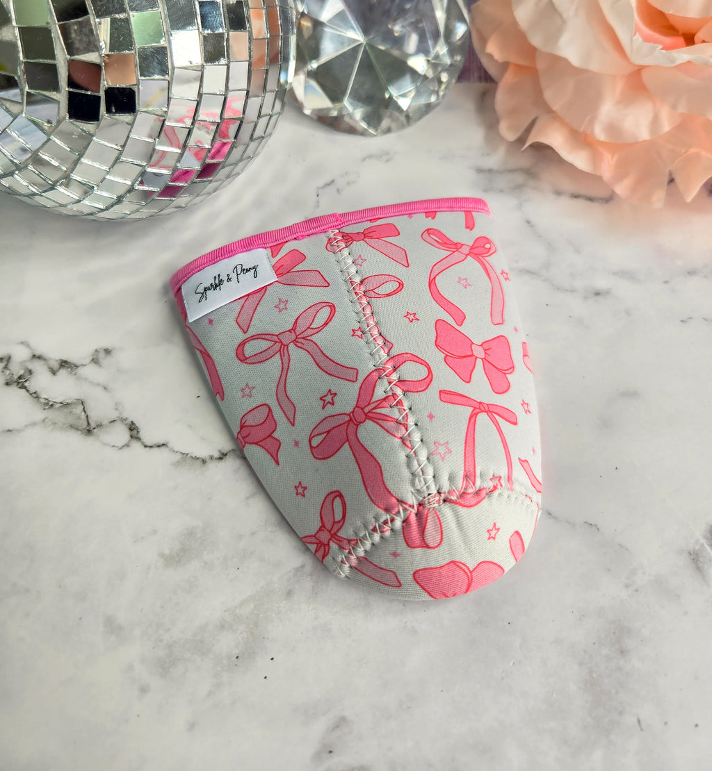 Pretty Little Bows | Pink Iced Coffee Sleeve