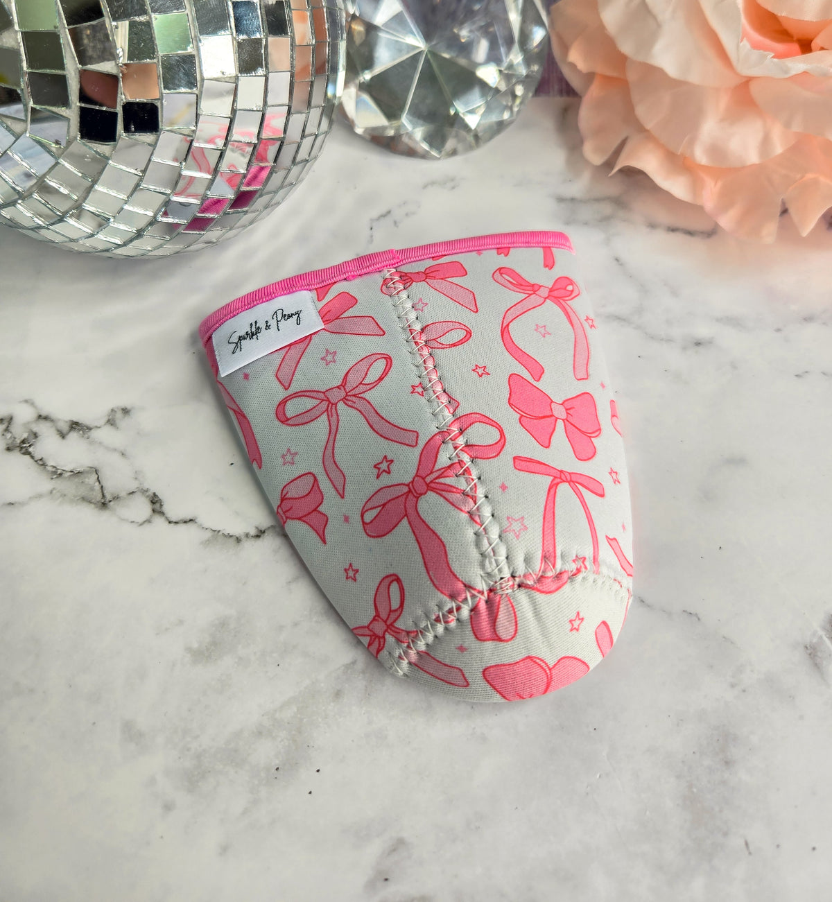 Pretty Little Bows | Pink Iced Coffee Sleeve