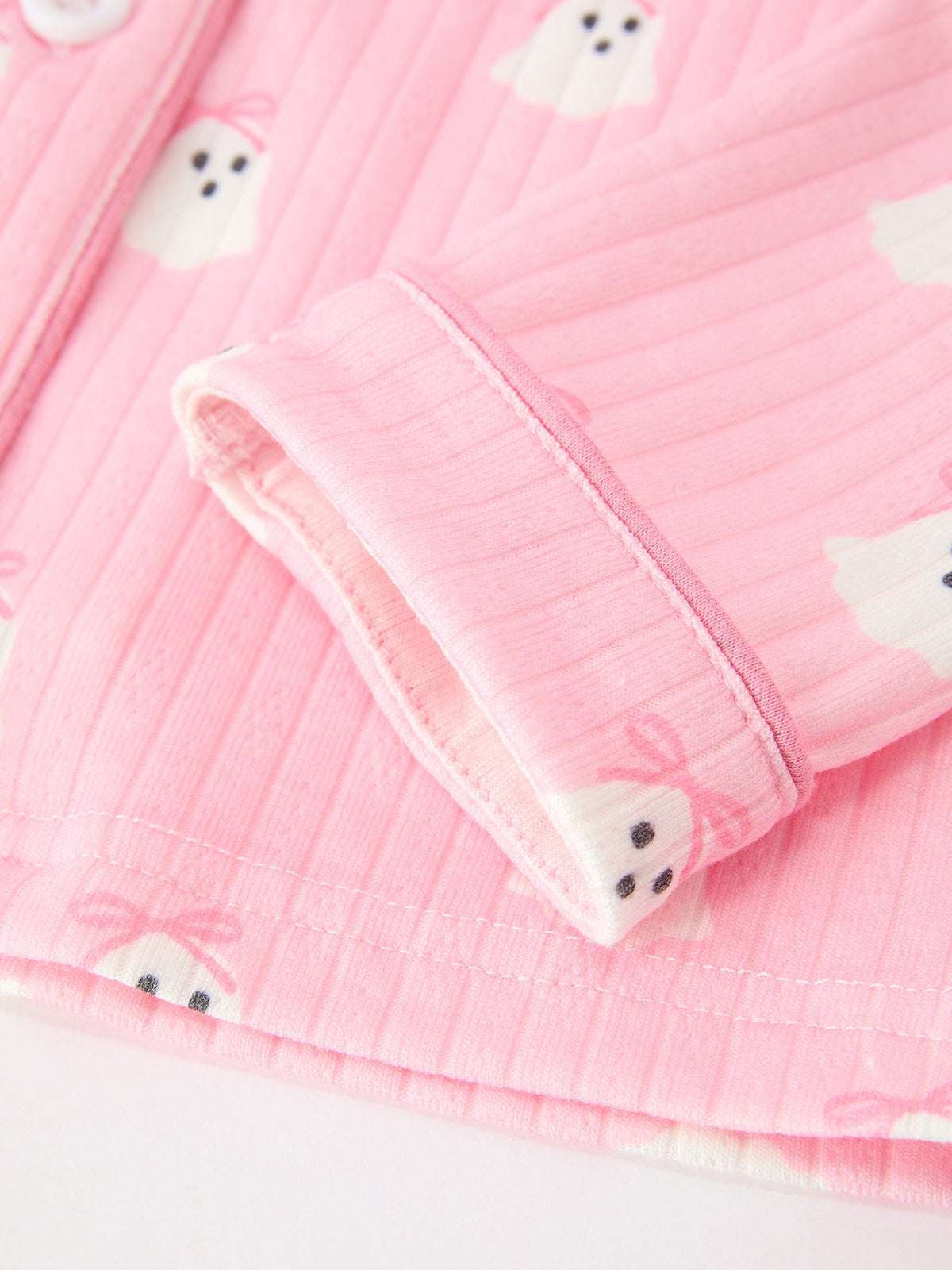 Halloween Ghost Pink Pajama Lounge Set - Kids & Adult Matching Styles