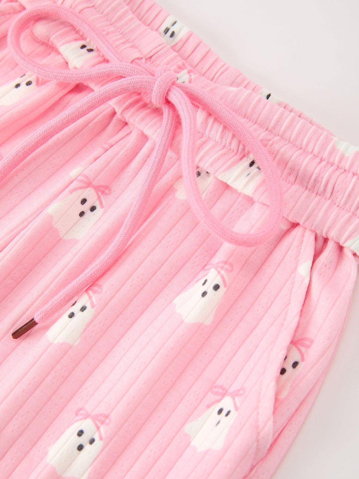 Halloween Ghost Pink Pajama Lounge Set - Kids & Adult Matching Styles