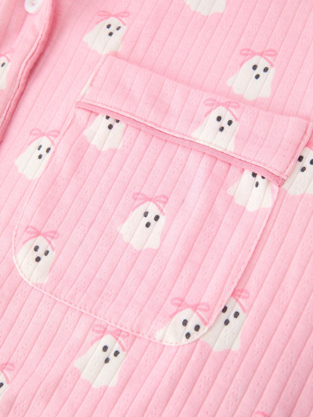 Halloween Ghost Pink Pajama Lounge Set - Kids & Adult Matching Styles