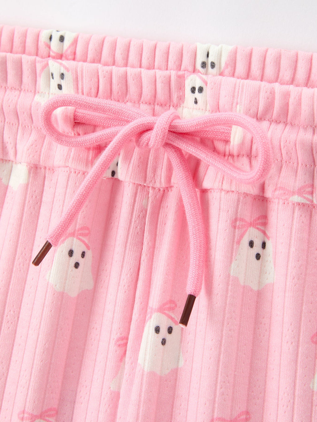 Halloween Ghost Pink Pajama Lounge Set - Kids & Adult Matching Styles