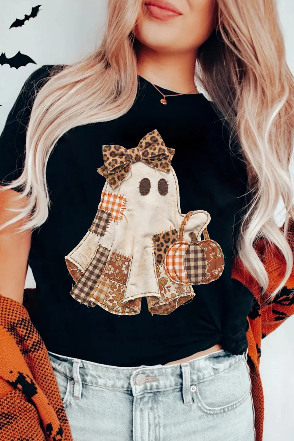 Spotted Boo Leopard Bow Graphic Tee