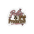 Pretty & Productive Leopard Bow Sticker | Beautifully Spotted