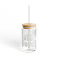 Groovy 'Coffee Lover' 16oz Glass Sipper with Bamboo Lid