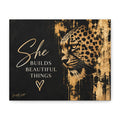 She Builds Beautiful Things Leopard Canvas | Spotted at Home