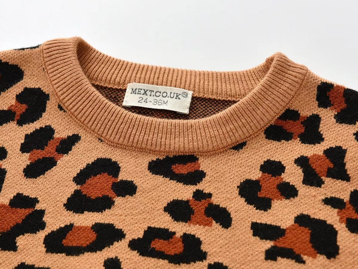 Little Loves Leopard Statement Sweater