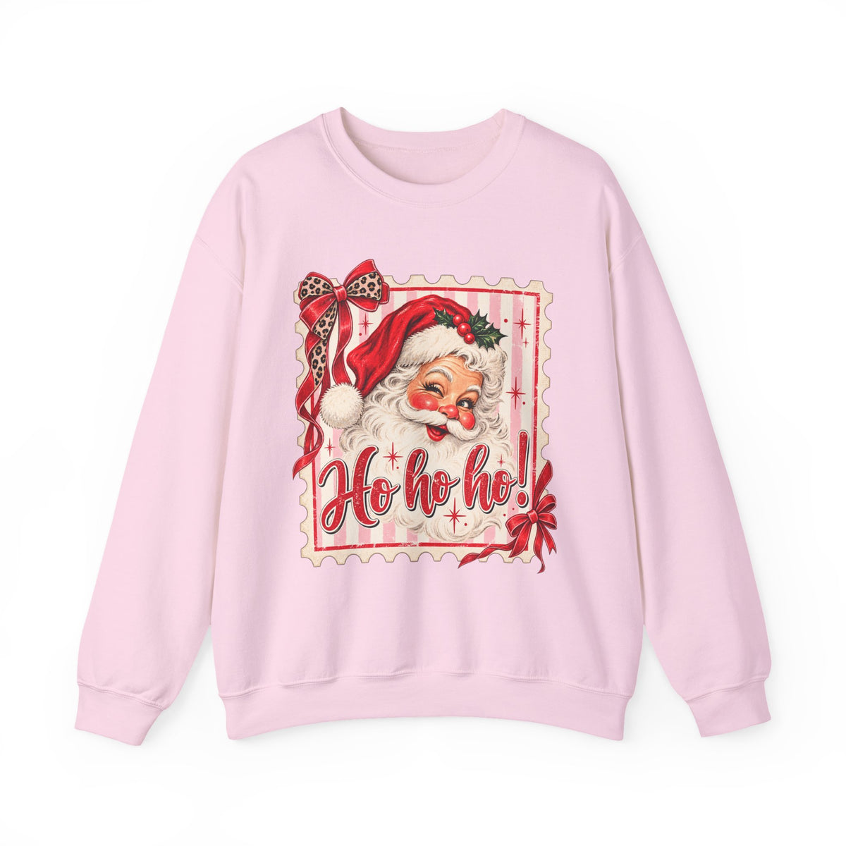 Vintage Santa Ho Ho Ho Christmas Crewneck Sweatshirt | Cute Holiday Pullover