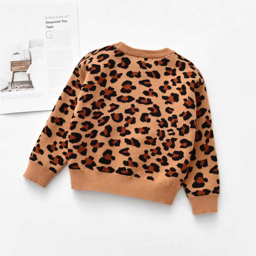 Little Loves Leopard Statement Sweater