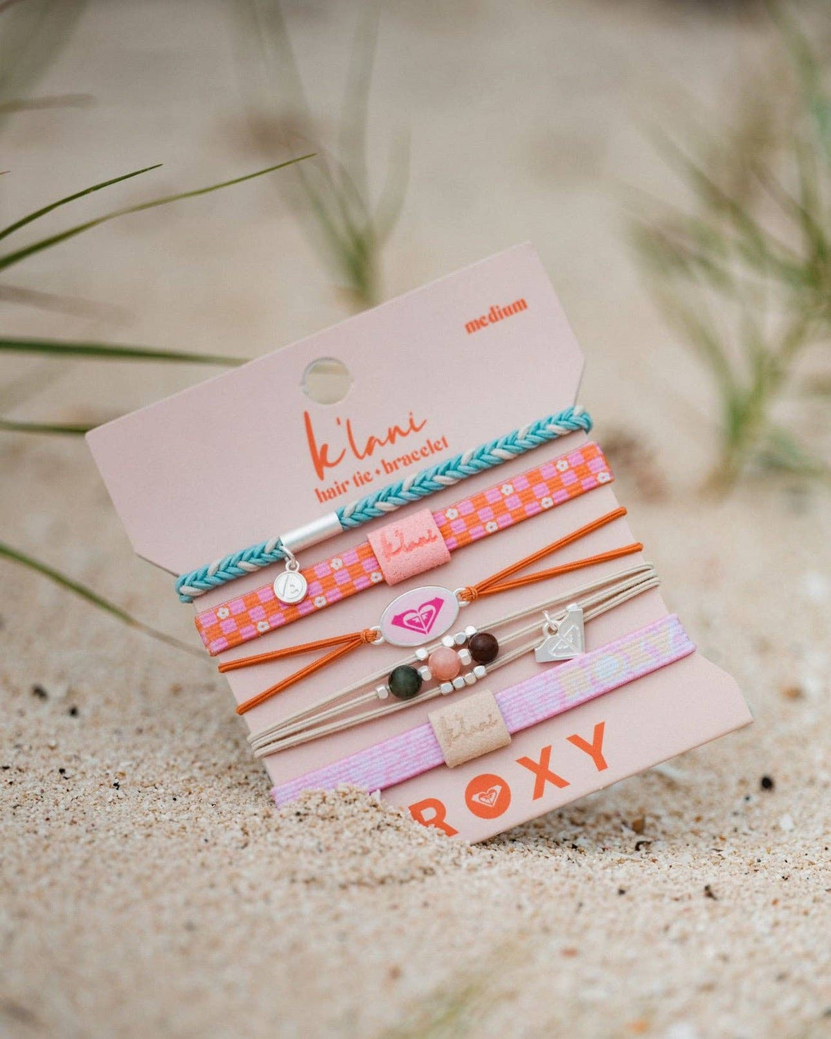 Pink Tropics Hair Tie Bracelet Set