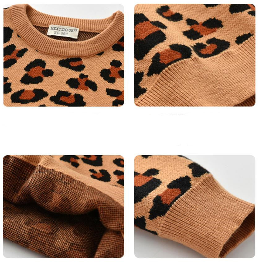 Little Loves Leopard Statement Sweater