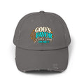 God’s Favor Looks Good on Me Distressed Cap | Turquoise Leopard Faith Hat