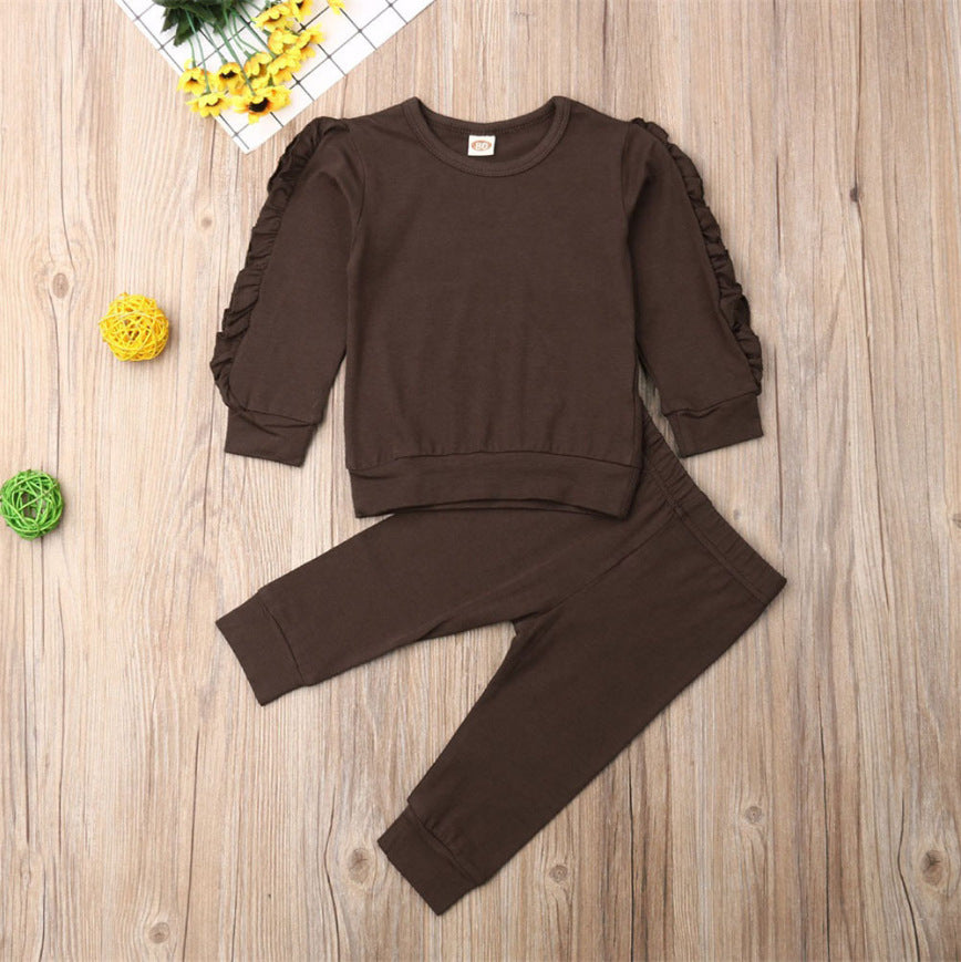 Little Loves Ruffle Lounge Set | 2-Piece Baby & Toddler Outfit