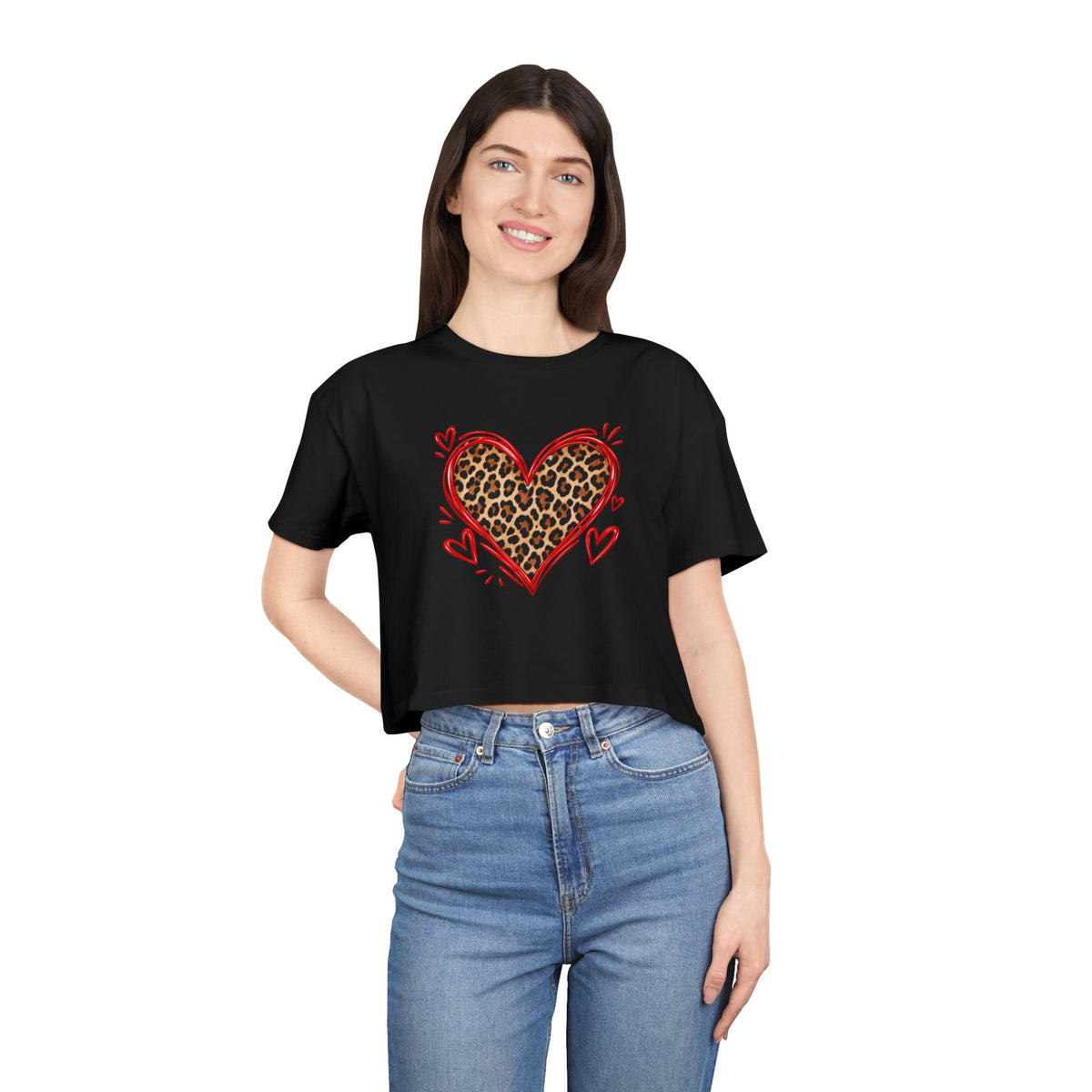 Wild Heart Cheetah Crop Tee