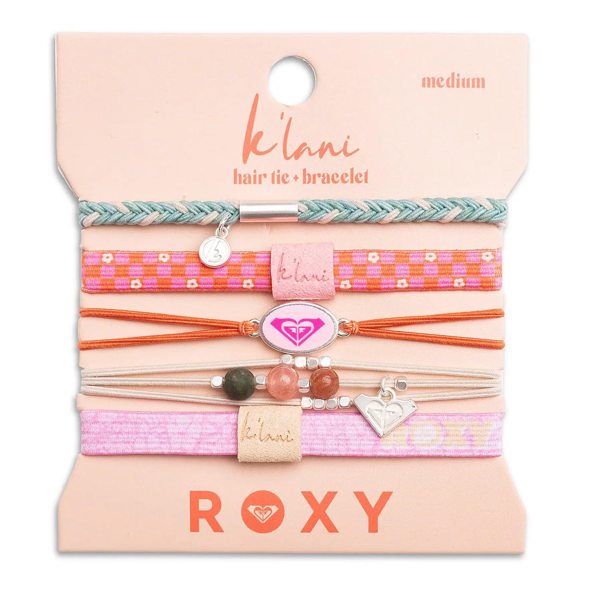 Pink Tropics Hair Tie Bracelet Set