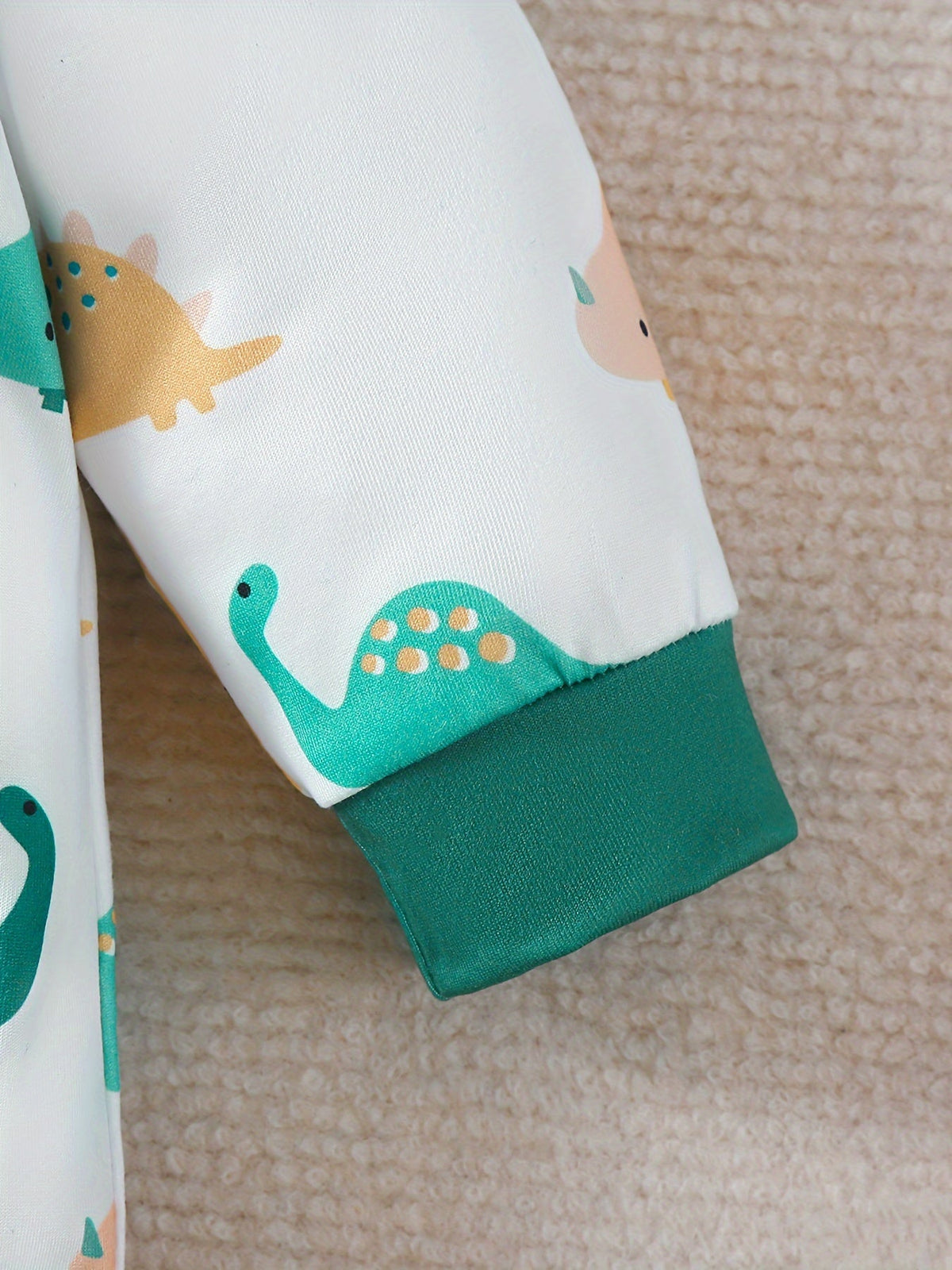Little Dino 3-Piece Green Baby Boy Onesie Set