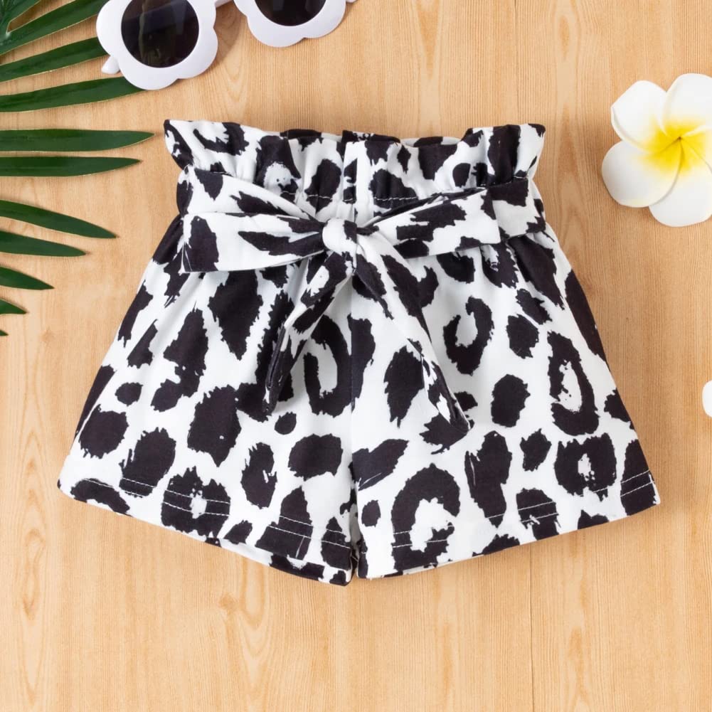 Little Sister Leopard Bow 3-Piece Outfit Set