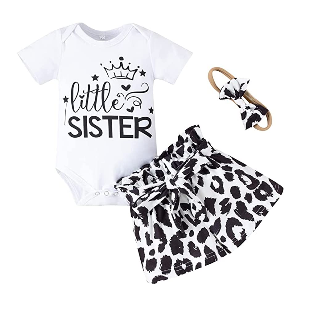 Little Sister Leopard Bow 3-Piece Outfit Set