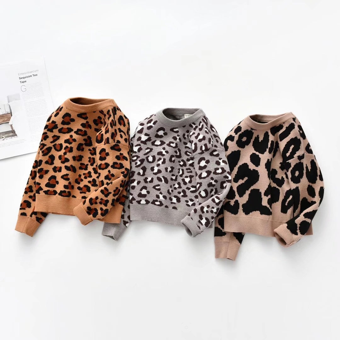 Little Loves Leopard Statement Sweater