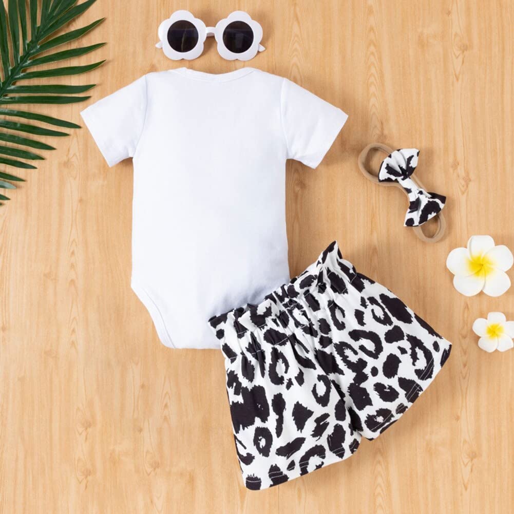 Little Sister Leopard Bow 3-Piece Outfit Set