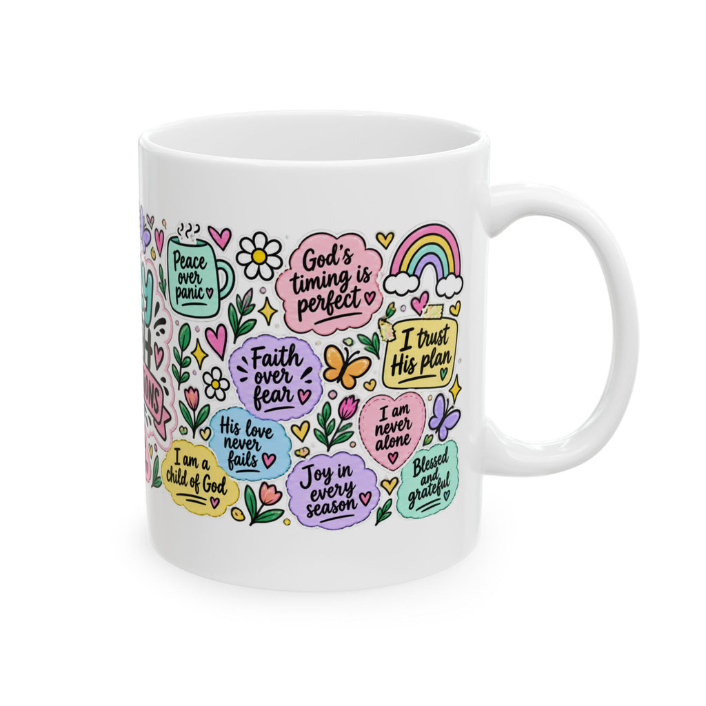 Daily Faith Affirmations Ceramic Mug — Inspirational Christian Coffee Cup (11oz, 15oz)