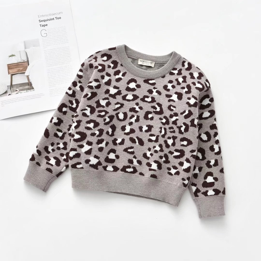 Little Loves Leopard Statement Sweater