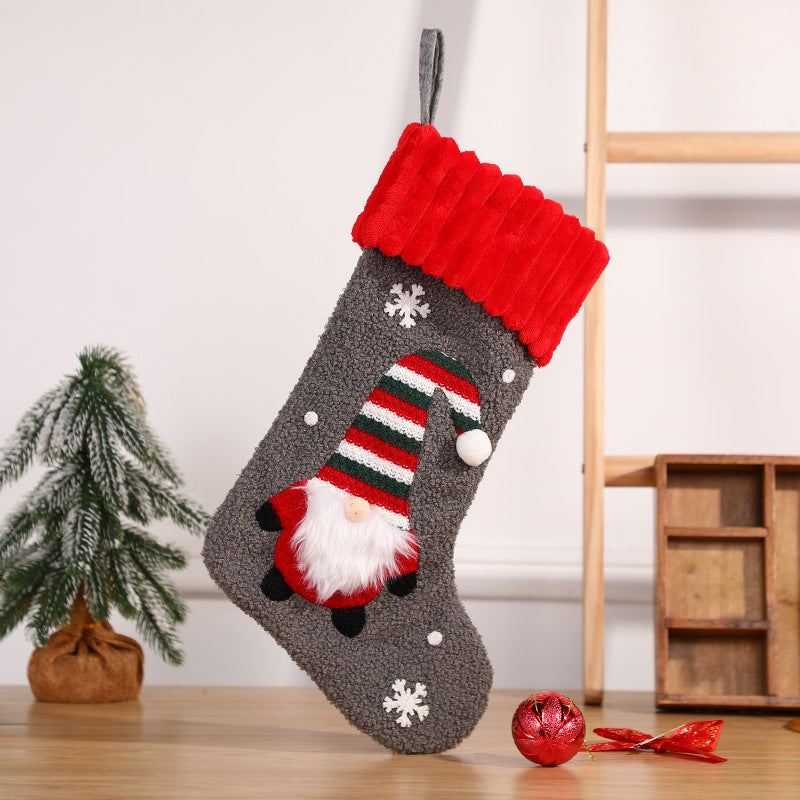 Festive Gnome Christmas Stocking