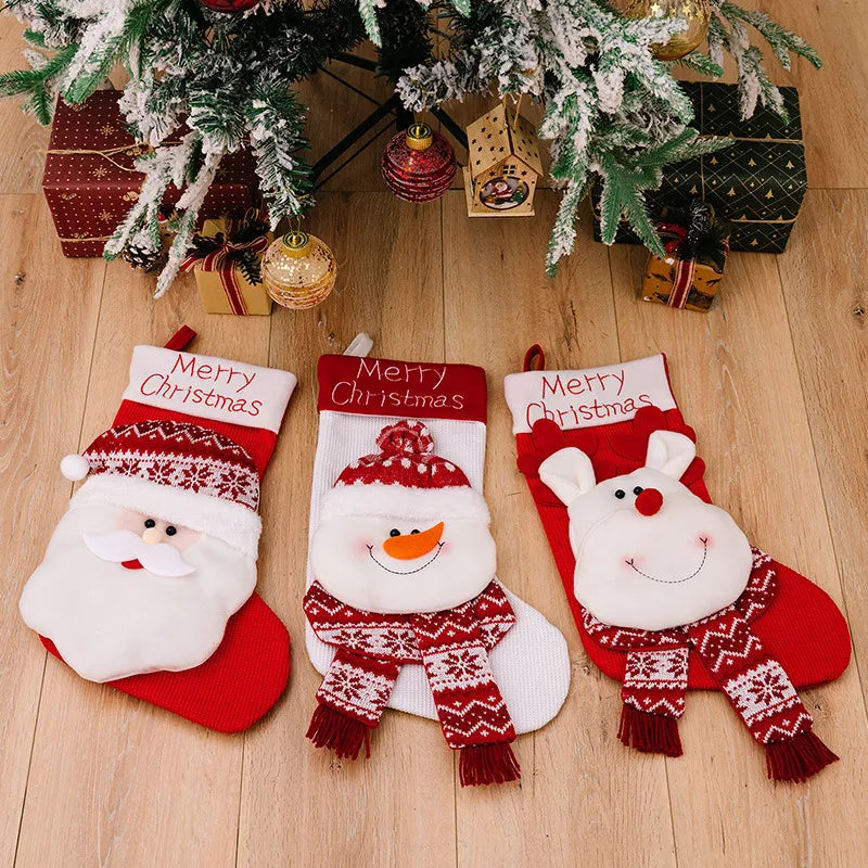 3D Knit Christmas Character Stocking