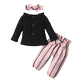 Little Loves Pink Stripe Bow Outfit Set