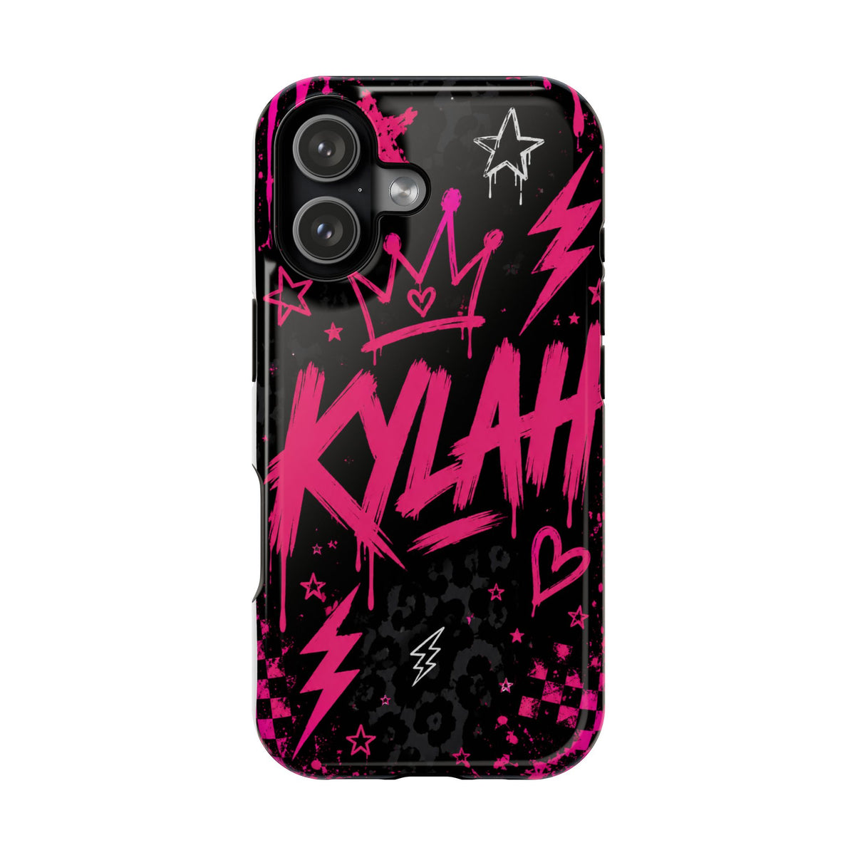Personalized Magnetic Impact-Resistant Phone Case — Bold Pink Graffiti Name "Kylah"